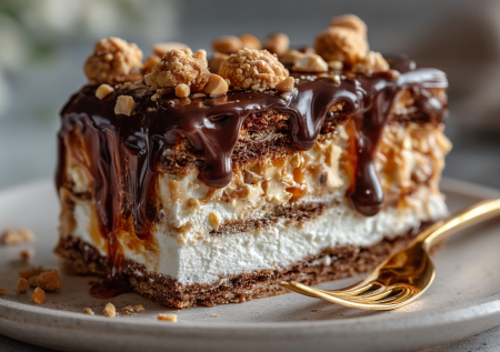 Сникерс-торт из 90-х — готовлю без выпечки из натуральных продуктов. Получаем тот самый вкус