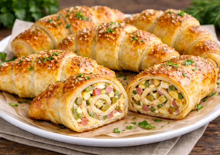 Пачка теста и 20 минут: печем круассаны-пиццы — домашние расхватают их еще горячими