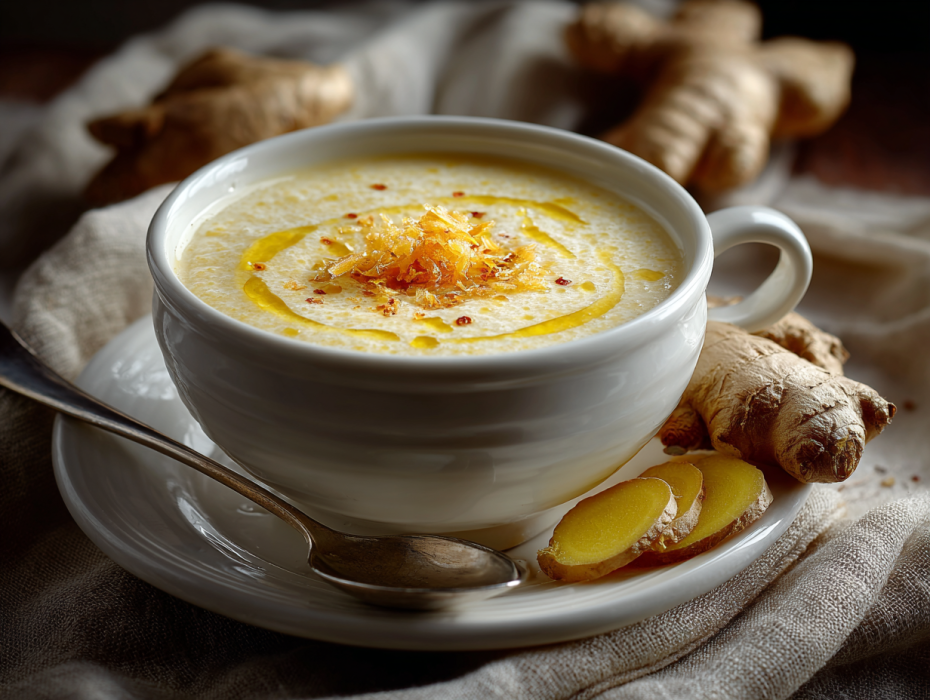 Суп-пюре из цветной капусты с имбирем