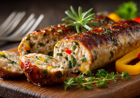 Котлеты — в прошлом: куриные колбаски с овощами и зеленью — лучшее, что можно сделать из фарша