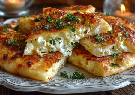 Беру творог и горсть сыра — на завтрак подаю рваный лаваш: просто, сытно и очень вкусно. Нежнее хачапури и пирожков