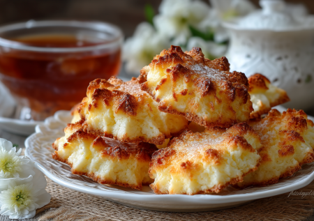 Творожное печенье «Лепестки»: нежное, слоистое, с хрустящей корочкой. И самовара чая мало