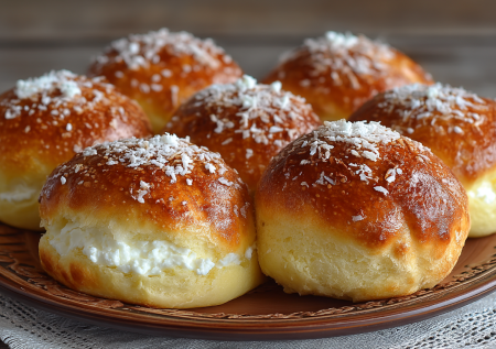 Булочки с творогом в сливочной заливке: проще ватрушек, вкуснее пирожных. Находка для завтрака