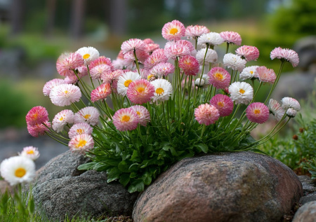 3 сорта маргариток с помпонными цветами, которые растут сами: до 40 бутонов на кусте