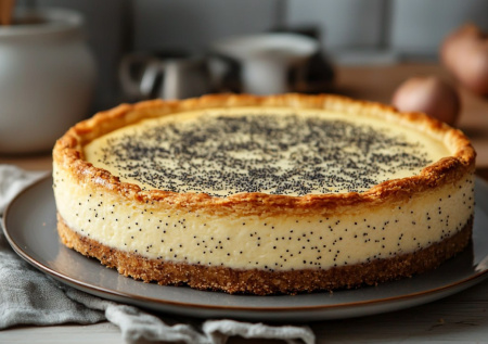 Забудьте про столовские запеканки: эта с творогом и маком получается как чизкейк