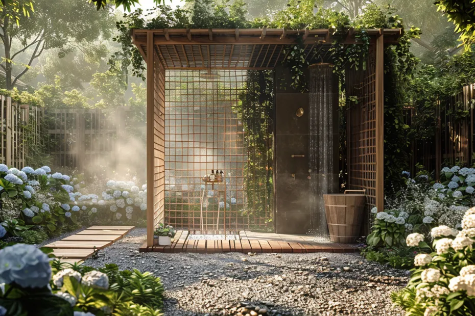 Строительство летнего душа на даче: 7 шагов от проекта до правильного слива