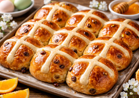 Английские булочки с крестами — пасхальная выпечка из Великобритании: готовим Hot Cross Buns