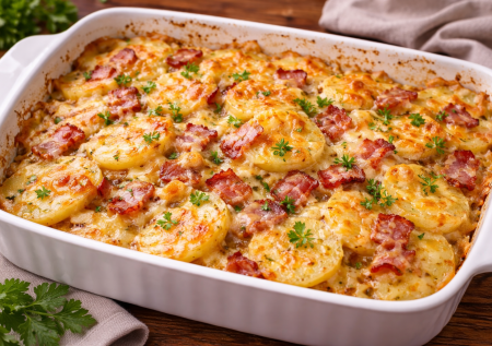 Картошку не жарю и не варю: готовлю «Картофель карбонара» — французские запеканки отдыхают