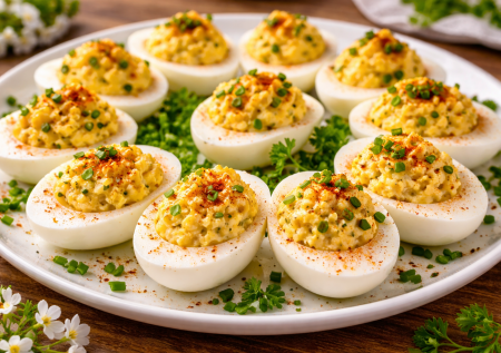 На Пасху в Германии готовят такие яйца: фаршированная закуска из обычных продуктов