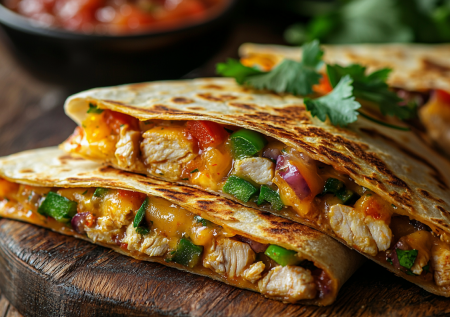 Курица и лаваш — идеальное сочетание для ужина за 15 минут: готовим кесадилью с сытной начинкой