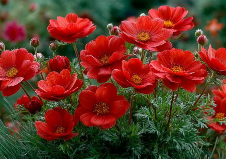 Сад пылает красным с июня до самых заморозков: 3 цветка для алой клумбы