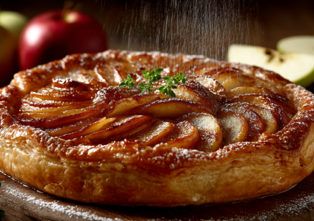 Лучшее, что можно сделать из слоеного теста и яблок, — пирог-перевертыш с карамельной корочкой