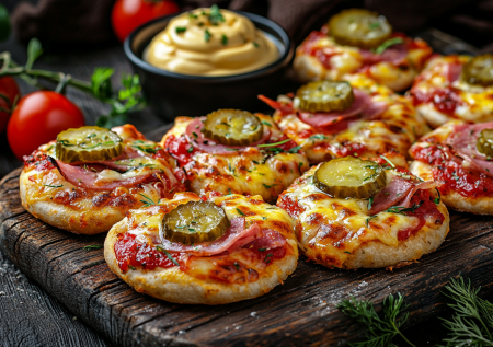 Мини-пиццы на жидком тесте: все смешивается ложкой и выпекается за 15 минут