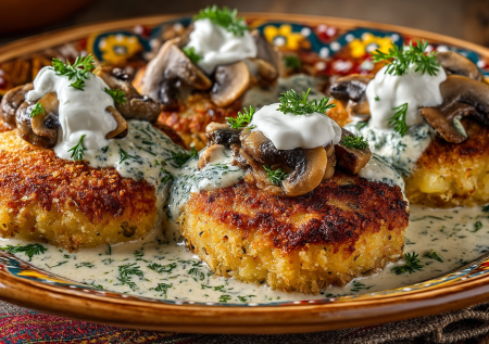 Вместо мяса — картошка с грибами: приготовил эти котлеты под соусом, и они покорили всю семью