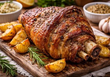 Рулька — самая дешёвая часть свинины: этот рецепт превратит её в ресторанный шик. Мясо отходит от кости