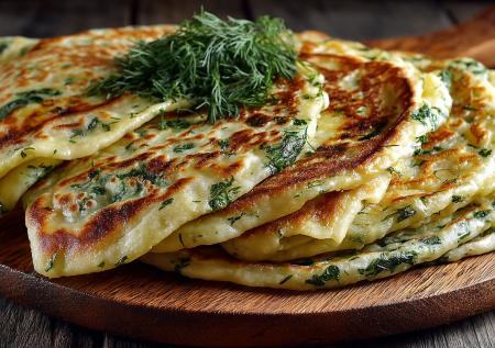 Насыпаю зелень прямо в тесто — пеку грузинские лепешки нежнее хачапури: слоистые и нежные