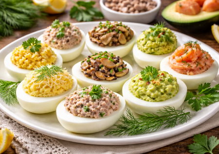 5 самых вкусных начинок для фаршированных яиц — гости съедят первыми. Пасхальные рецепты