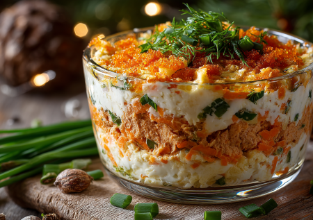 Больше никакой селедки под шубой — готовлю салат из печени трески. Всего 6 ингредиентов и 15 минут времени