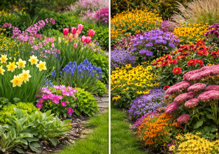 Умная клумба цветёт до 5 месяцев: растения для волнообразного цветения с весны до заморозков