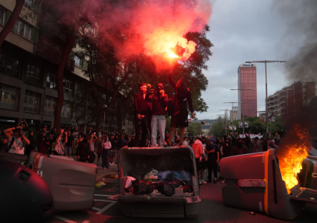 Испанские протестующие «сожгли» Нетаньяху