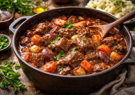 Складываю всё в казан и отдыхаю: мясной соус для любого гарнира — минимум действий, максимум вкуса