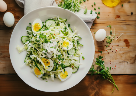 Салат «как в кафе, но проще простого»: пекинка и заправка — и все волшебно за 5 минут