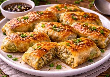 Теперь на кухне всегда есть рисовая бумага: стоит недорого, и такие дамплинги с фаршем и капустой готовятся за 20 минут