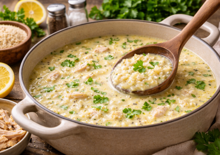 Теперь готовлю не обычный куриный суп, а авголемоно: вкусная версия с рисом и яйцом. Легкий, но насыщенный