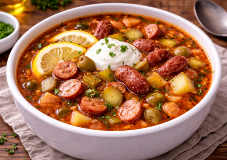 Солянка быстрого приготовления: вариант с картошкой. Готовим без мороки, когда хочется горячего