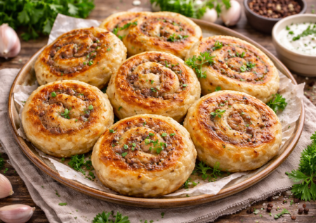 Хватит мучиться с пирожками и беляшами: сочные улитки с мясом на сковороде — семья сядет и подсядет