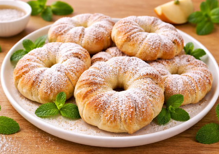 Двойные колечки из пачки слоеного теста: 10 минут, а вкус круче, чем у пирожных, — с яблоком и ананасом