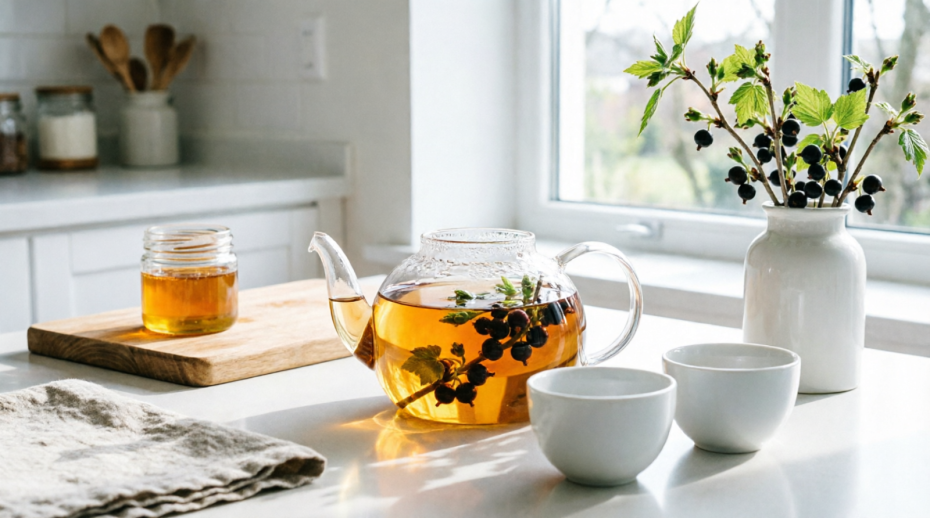 Полезный чай со смородиной