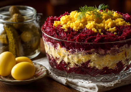 Свекольный салат «Царский» со сметаной: вкуснее винегрета и селедки под шубой — 3 основных ингредиента