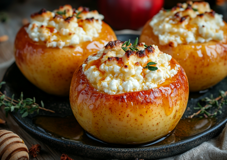 Смешиваю творог с яйцом и добавляю в яблоки: реально вкусные запеченные фрукты, а не размякшие