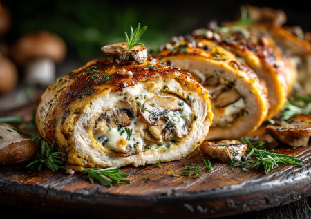 Вместо отбивных из курицы готовлю эти рулеты — сочные, с ароматной начинкой и сырной шапкой