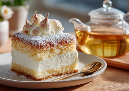 Умный пирог — кремовая начинка сама оказывается в середине: просто выливаю тесто на противень