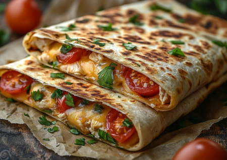 Никакой возни с тостами: кесадилья по-турецки с яйцом, курицей и зеленью — новый хит для завтрака