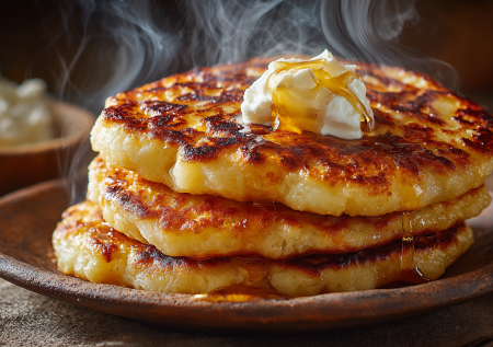 3 идеальных завтрака за 5 минут: лепешка, горячие бутерброды, сырники-пышки