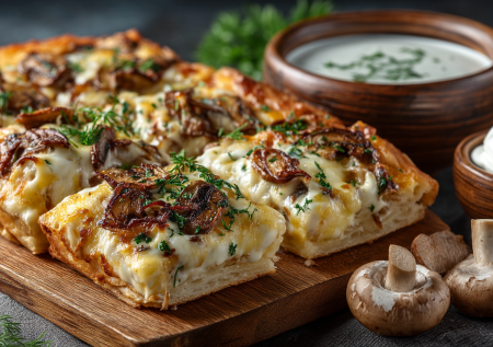 Быстрее приготовить, чем заказать: пицца-жюльен на тонком жидком тесте