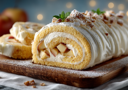 Даже мука не понадобится: белковый рулет с яблоками по мотивам пирожного «Анна Павлова»