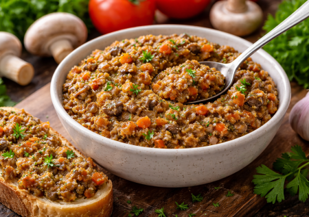 Берем грибы, лук и морковь — и получаем грибную икру вкуснее магазинной. Такая, что не остановиться