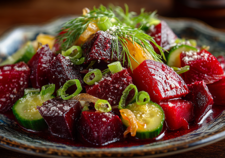 К ужину за 5 минут готовлю обалденный салат со свеклой: не винегрет, а вкуснее и интереснее