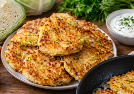 Мешаю капусту, кефир и муку: пеку капустные оладьи — по этому рецепту самые нежные и не жесткие