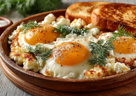 Вместо глазуньи и сырников жарю яичницу с творогом: этот завтрак будете готовить снова и снова