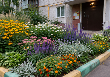 Самые неприхотливые цветы: выживут даже у подъезда многоквартирного дома — превратят пространство в цветущий рай