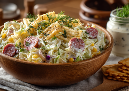 Без слоев и заморочек: салат из капусты и колбасы — еще не нашлось человека, кому бы он не нравился