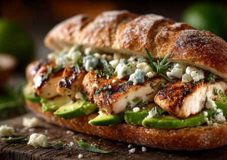 Собираю такие сэндвичи на пикники — сочная курочка и блю-чиз: их сразу сметают с блюда