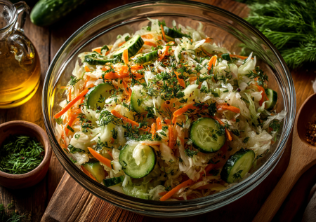 Кисло-сладкий капустный салат — к мясу и шашлыку: настаивается за 30 минут