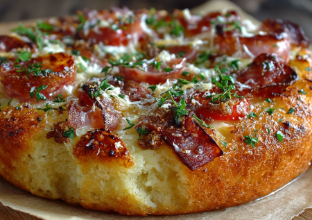 Никакой раскатки и дрожжей. Заливная пицца по-венециански — пышная, нежная и готовится без хлопот