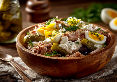 Всего три продукта, но мужчины обожают этот салат: готовим с мясом и маринованными огурцами